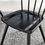 Wisteria Wood Dining Side Chair Set of 2 in Black