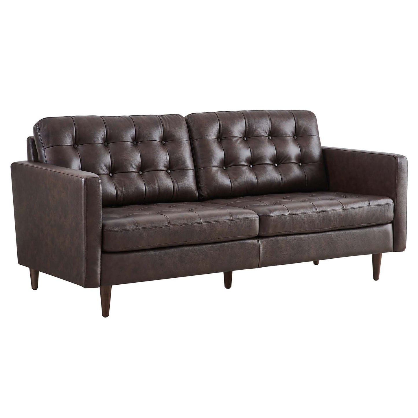 Exalt Tufted Leather Sofa by Furniture for America