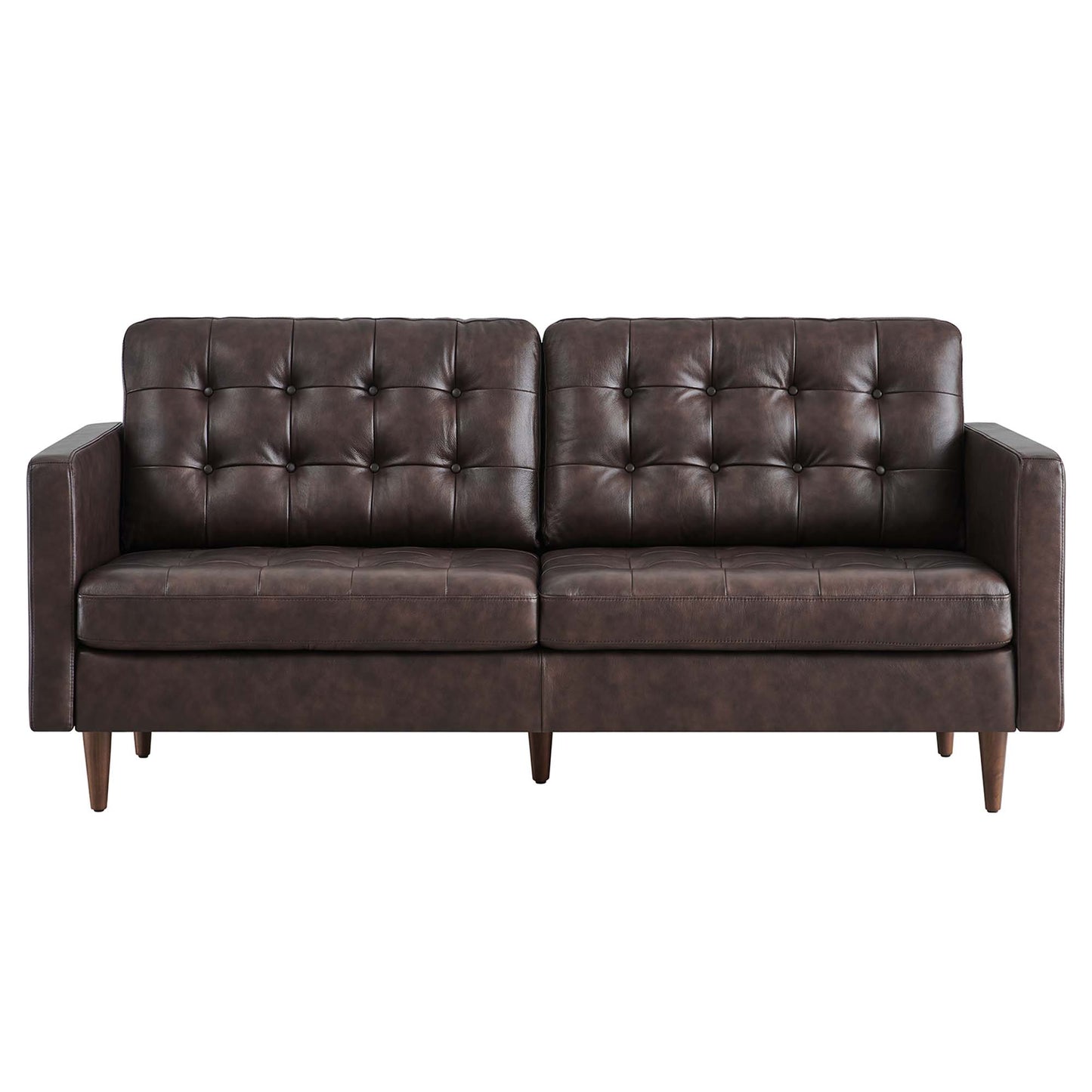 Exalt Tufted Leather Sofa by Furniture for America