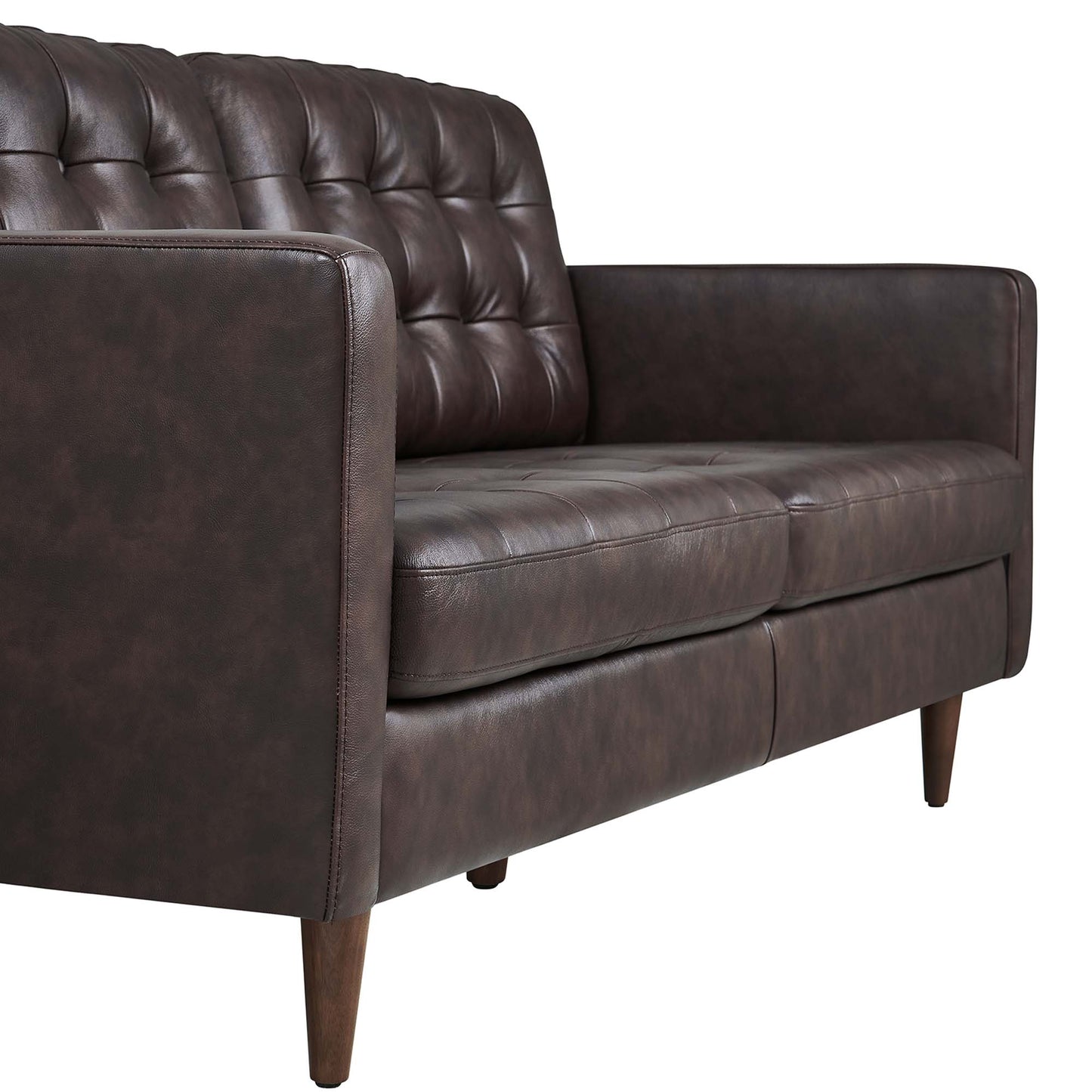 Exalt Tufted Leather Sofa by Furniture for America