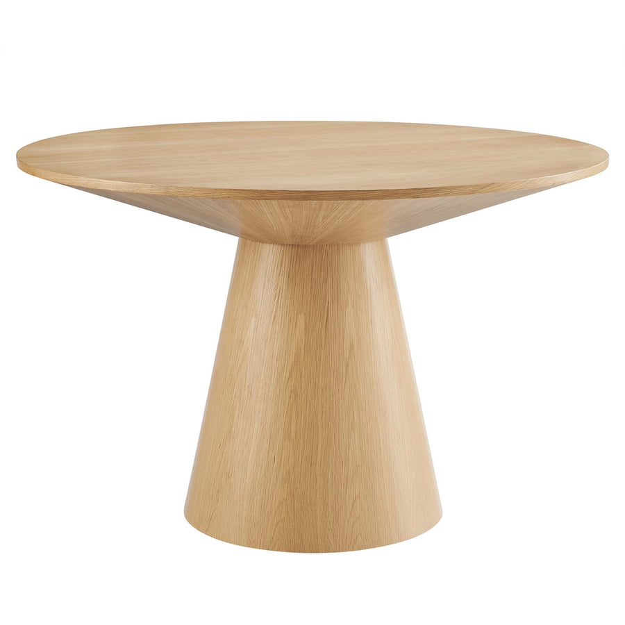 Barrel 47" Round Dining Table in Oak