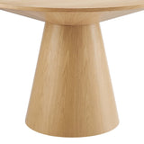 Barrel 47" Round Dining Table in Oak