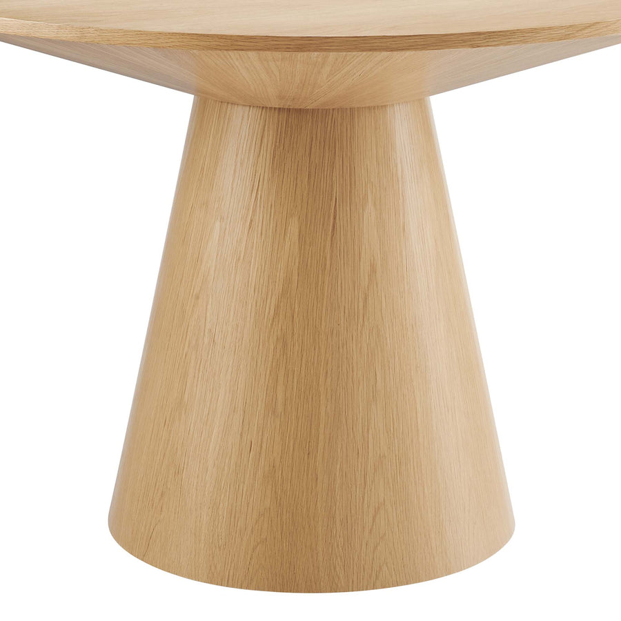 Barrel 47" Round Dining Table in Oak