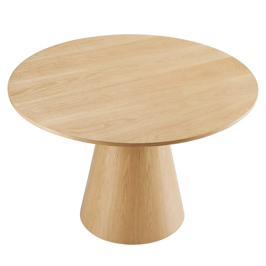 Barrel 47" Round Dining Table in Oak