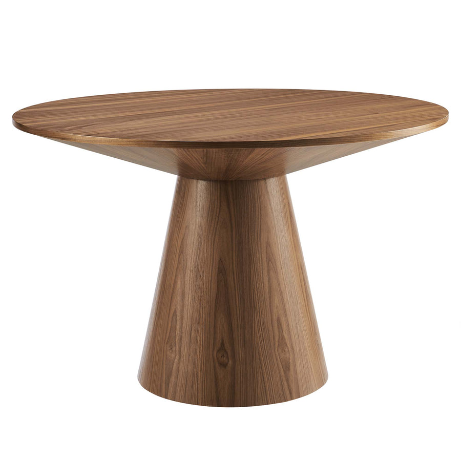 Barrel 47" Round Dining Table in Walnut