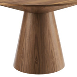 Barrel 47" Round Dining Table in Walnut