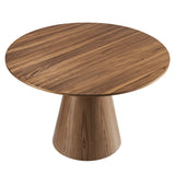Barrel 47" Round Dining Table in Walnut