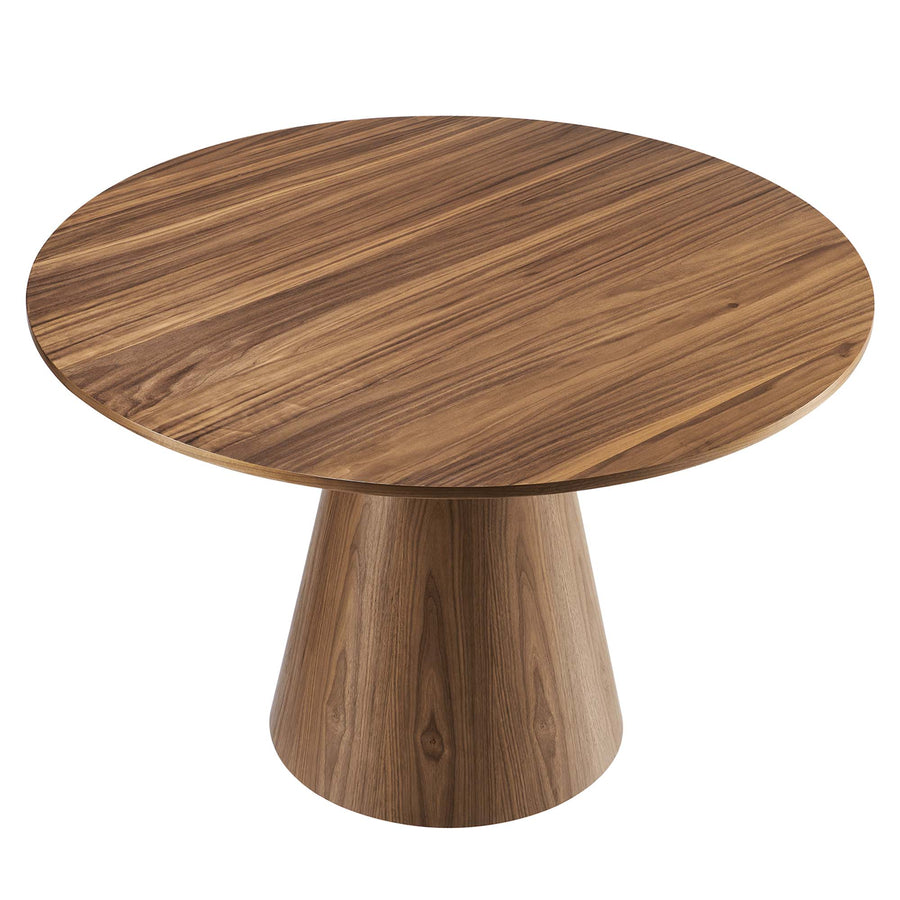 Barrel 47" Round Dining Table in Walnut