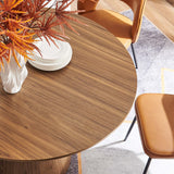 Barrel 47" Round Dining Table in Walnut