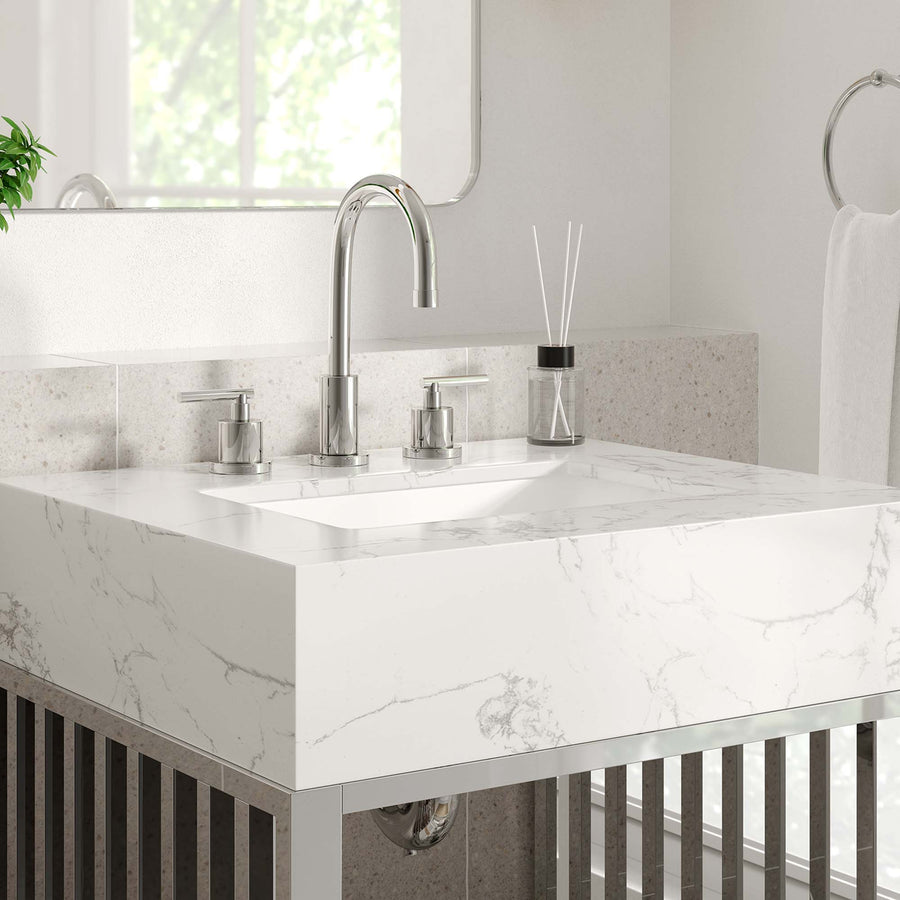 Fenn 24" Bathroom Vanity in White Silver