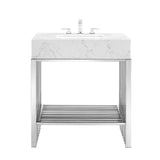 Fenn 30" Bathroom Vanity in White Silver