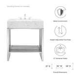 Fenn 30" Bathroom Vanity in White Silver
