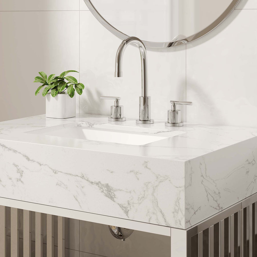 Fenn 30" Bathroom Vanity in White Silver