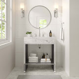 Fenn 30" Bathroom Vanity in White Silver