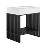 Fenn 30" Bathroom Vanity in White Black