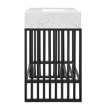 Fenn 30" Bathroom Vanity in White Black