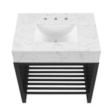 Fenn 30" Bathroom Vanity in White Black