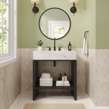 Gridiron 30" Bathroom Vanity by Furniture For America