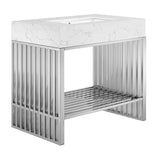 Fenn 36" Bathroom Vanity in White Silver
