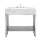 Fenn 36" Bathroom Vanity in White Silver