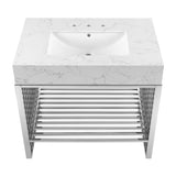 Fenn 36" Bathroom Vanity in White Silver