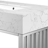 Fenn 36" Bathroom Vanity in White Silver