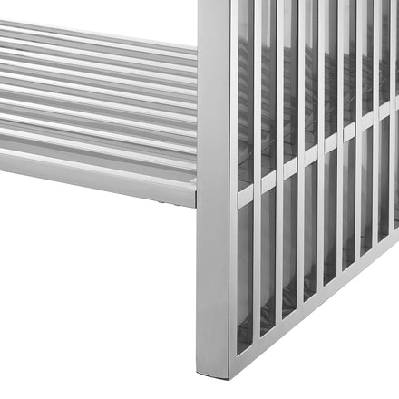 Gridiron 36" Bathroom Vanity in White Silver
