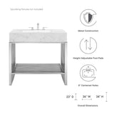 Fenn 36" Bathroom Vanity in White Silver