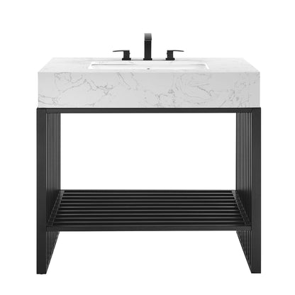 Gridiron 36" Bathroom Vanity by Furniture For America