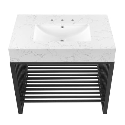 Gridiron 36" Bathroom Vanity by Furniture For America