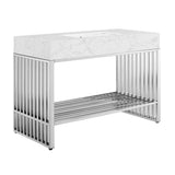 Fenn 48" Bathroom Vanity in White Silver