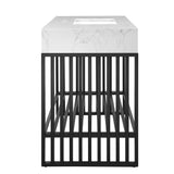 Fenn 48" Bathroom Vanity in White Black