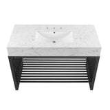 Fenn 48" Bathroom Vanity in White Black