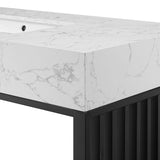 Fenn 48" Bathroom Vanity in White Black