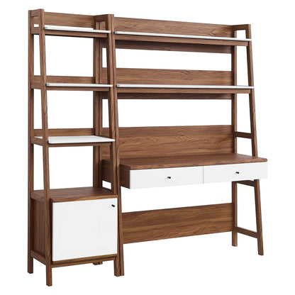 Bixby 2-Piece Wood Office Desk and Bookshelf by Furniture for America