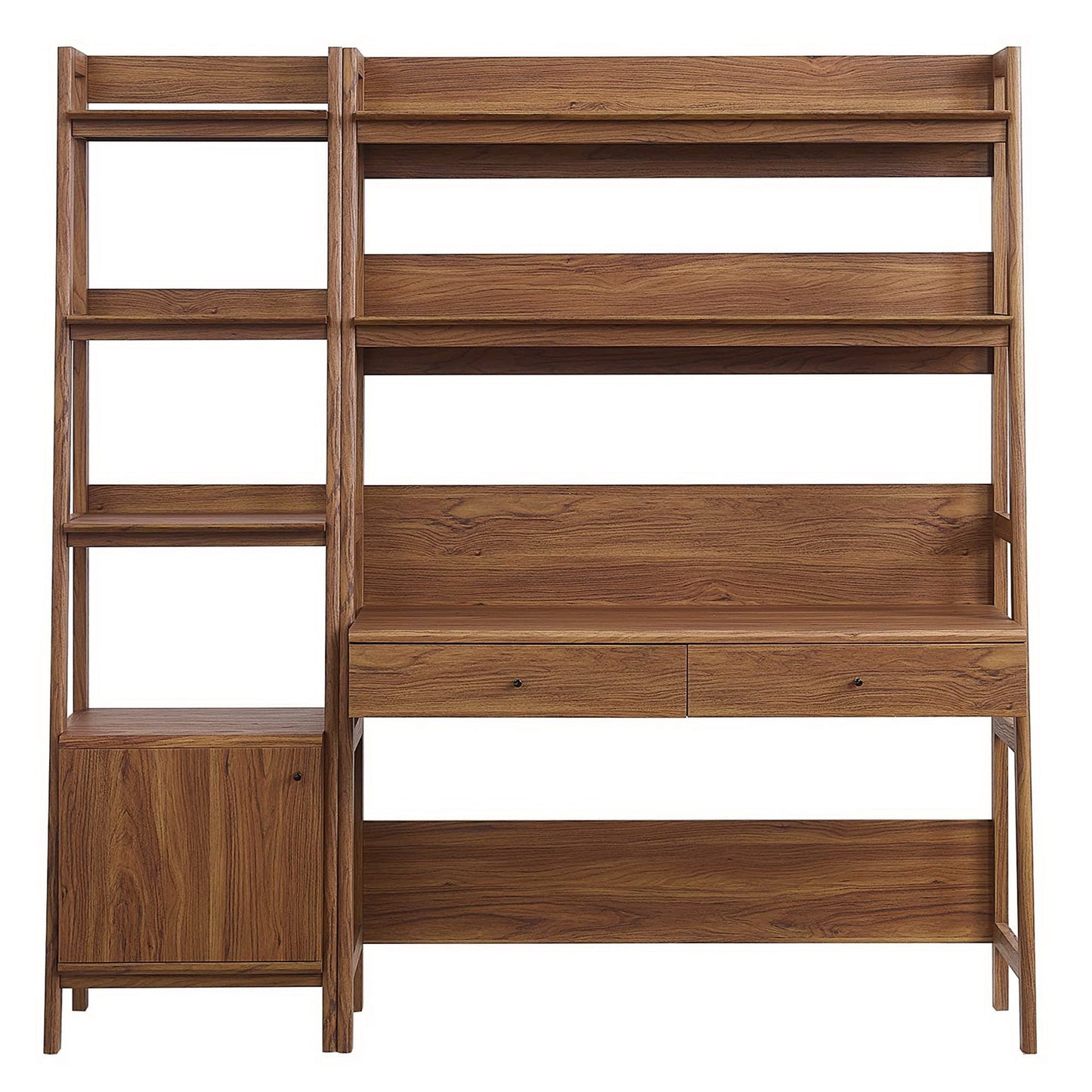 Bixby 2-Piece Wood Office Desk and Bookshelf by Furniture for America