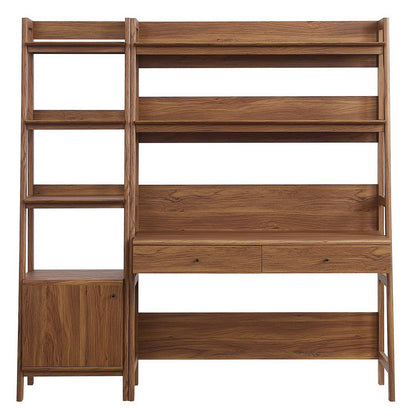 Bixby 2-Piece Wood Office Desk and Bookshelf by Furniture for America