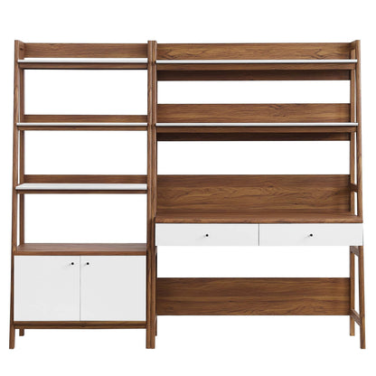 Bixby 2-Piece Wood Office Desk and Bookshelf by Furniture for America