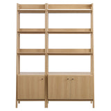 Finch Wood Bookshelves Set of 2 in Oak