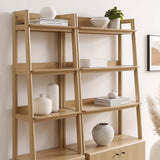 Finch Wood Bookshelves Set of 2 in Oak