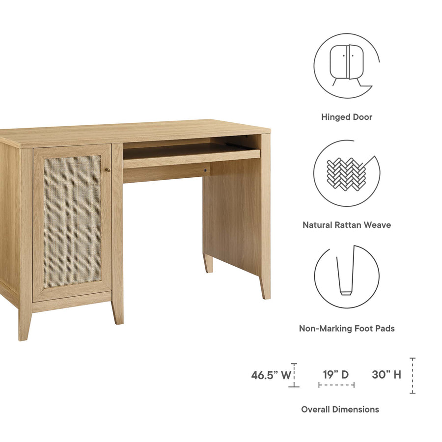 Wren 47" Office Desk in Oak