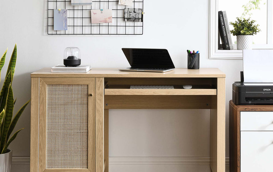 Wren 47" Office Desk in Oak