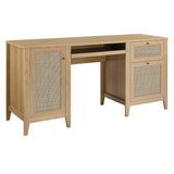 Wren 63" Office Desk in Oak