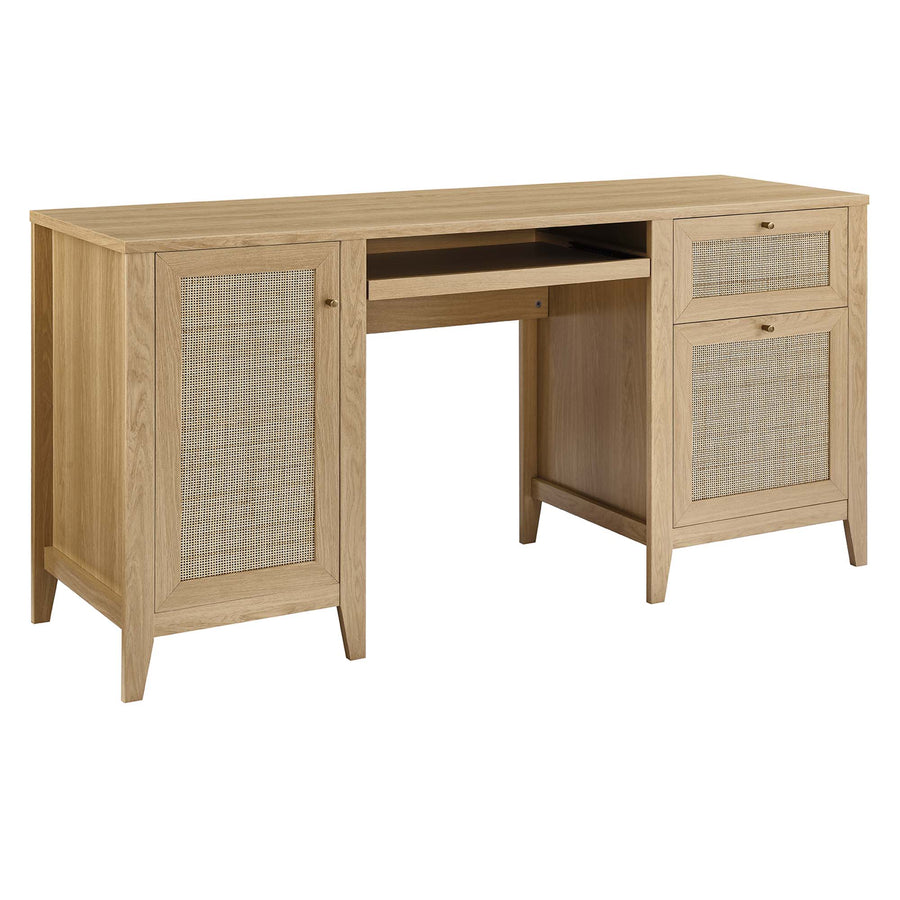 Wren 63" Office Desk in Oak