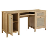 Wren 63" Office Desk in Oak