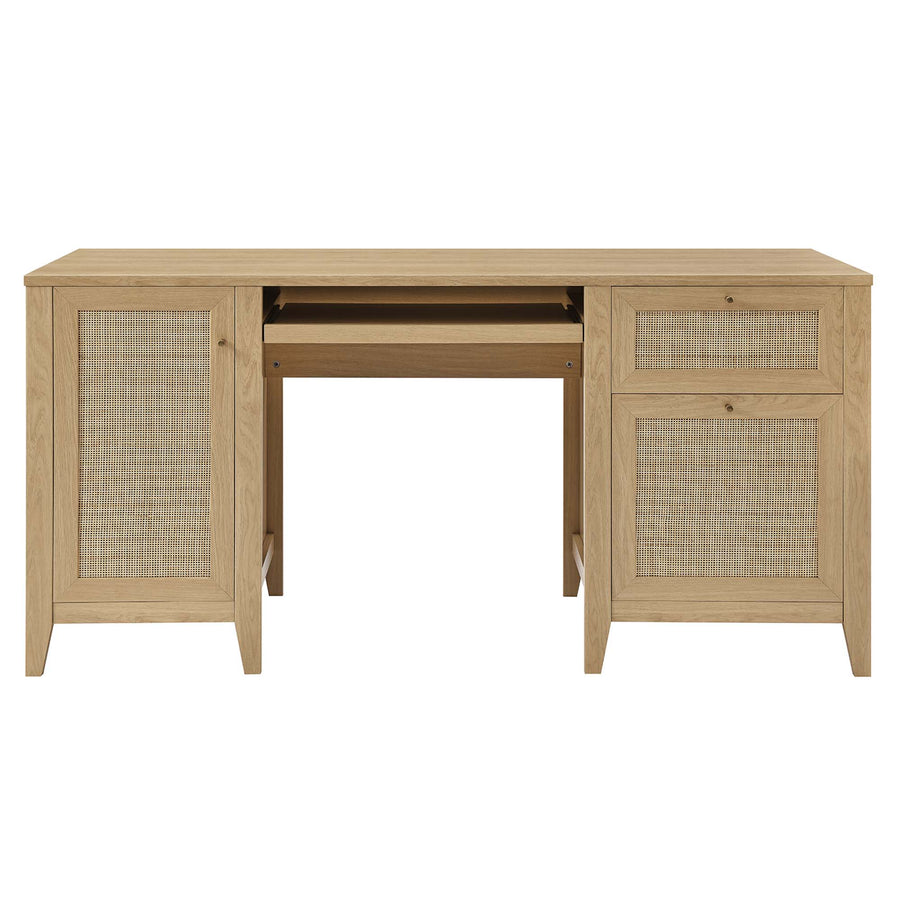Wren 63" Office Desk in Oak