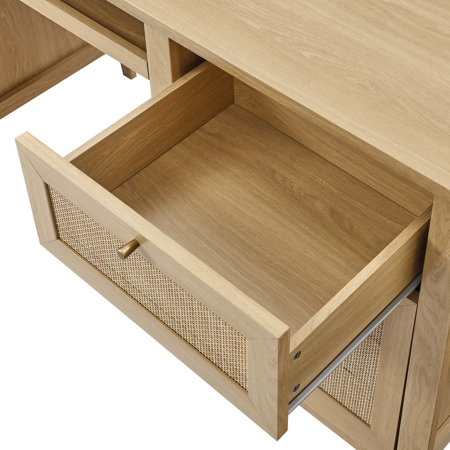 Wren 63" Office Desk in Oak