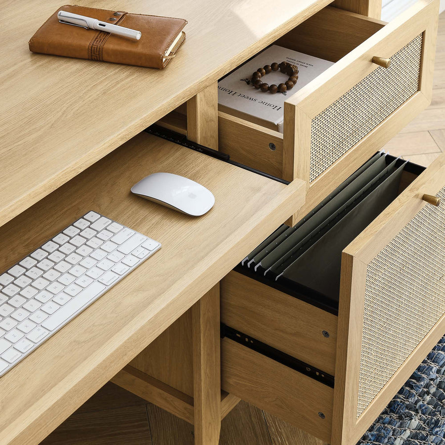 Wren 63" Office Desk in Oak
