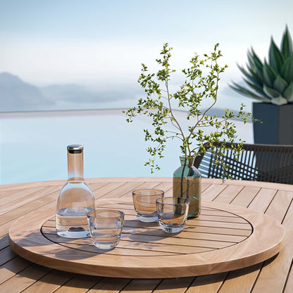 Wellspring 5-Piece Outdoor Patio Teak Wood Dining Set by Furniture For America