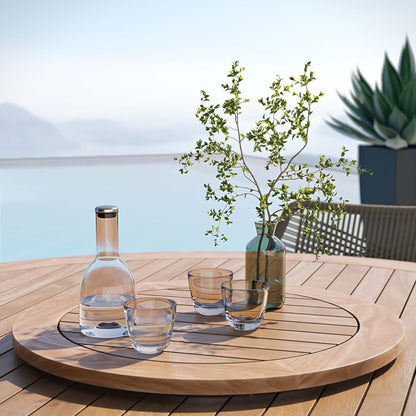 Wellspring 5-Piece Outdoor Patio Teak Wood Dining Set by Furniture For America
